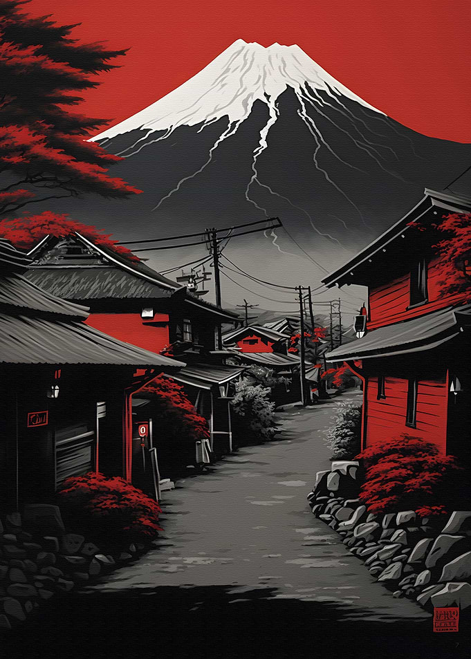 Japanese mountain scene