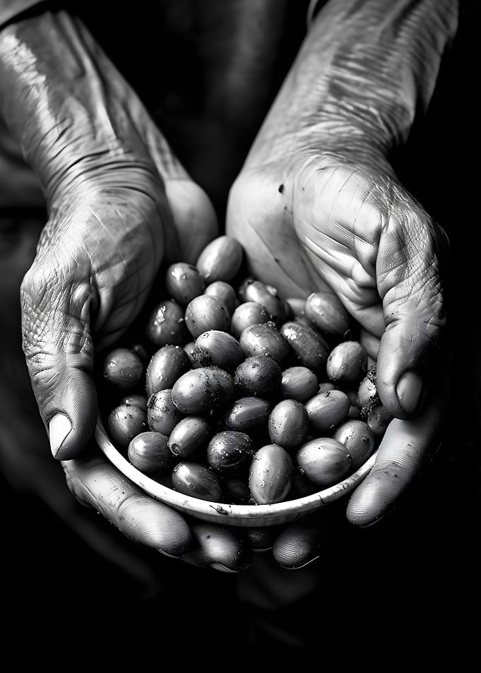 Black Coffee Bean Berries