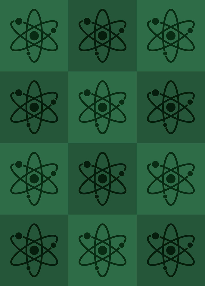 Atom Science Icons Pop Art