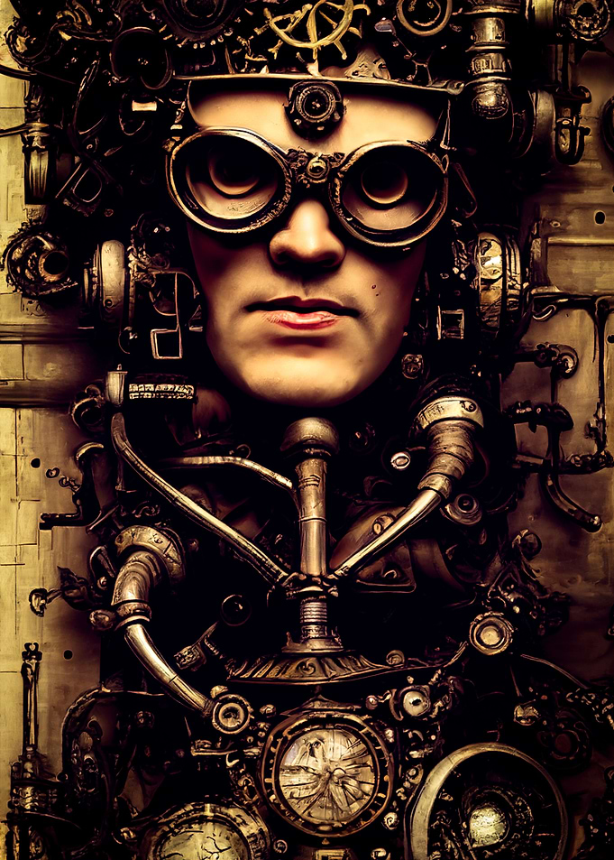 Steampunk Man Turns