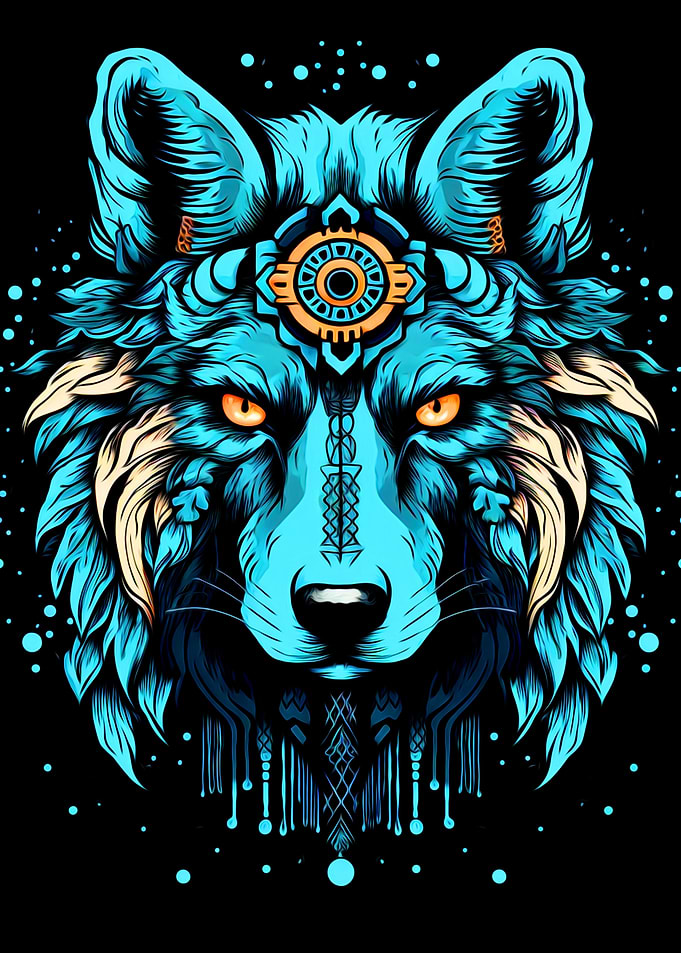 Colorful Wolf