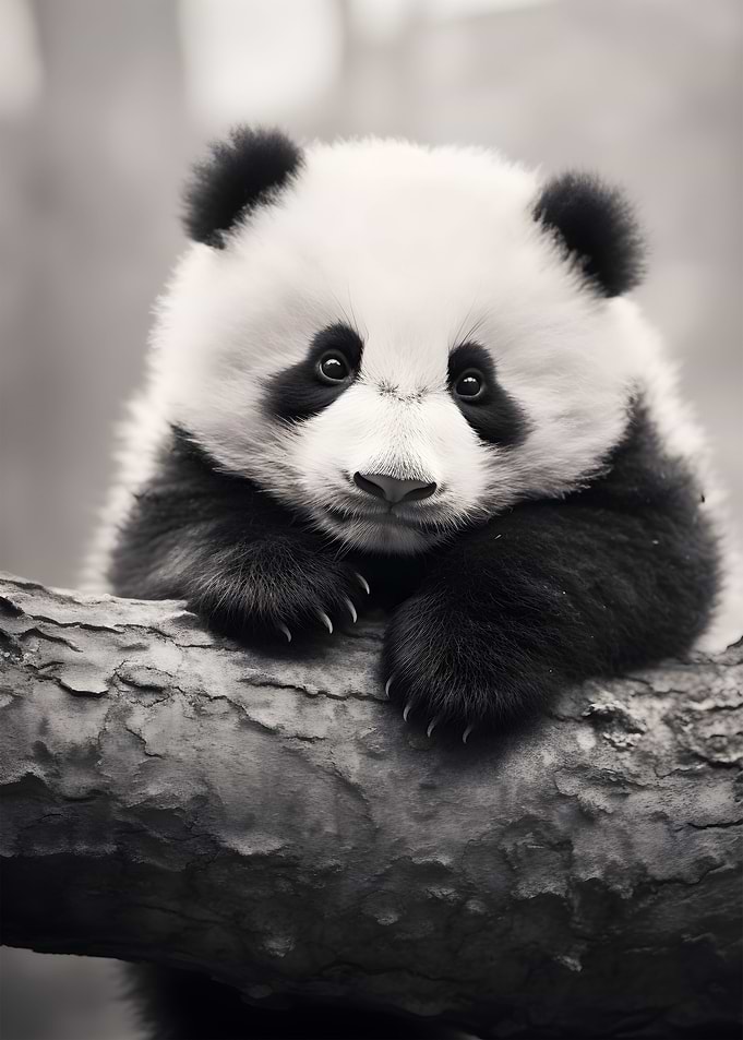 Cool Relaxed Black Panda