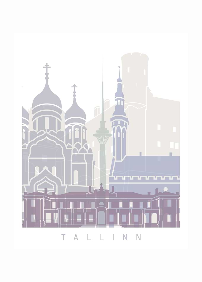 TALLINN SKYLINE PASTEL