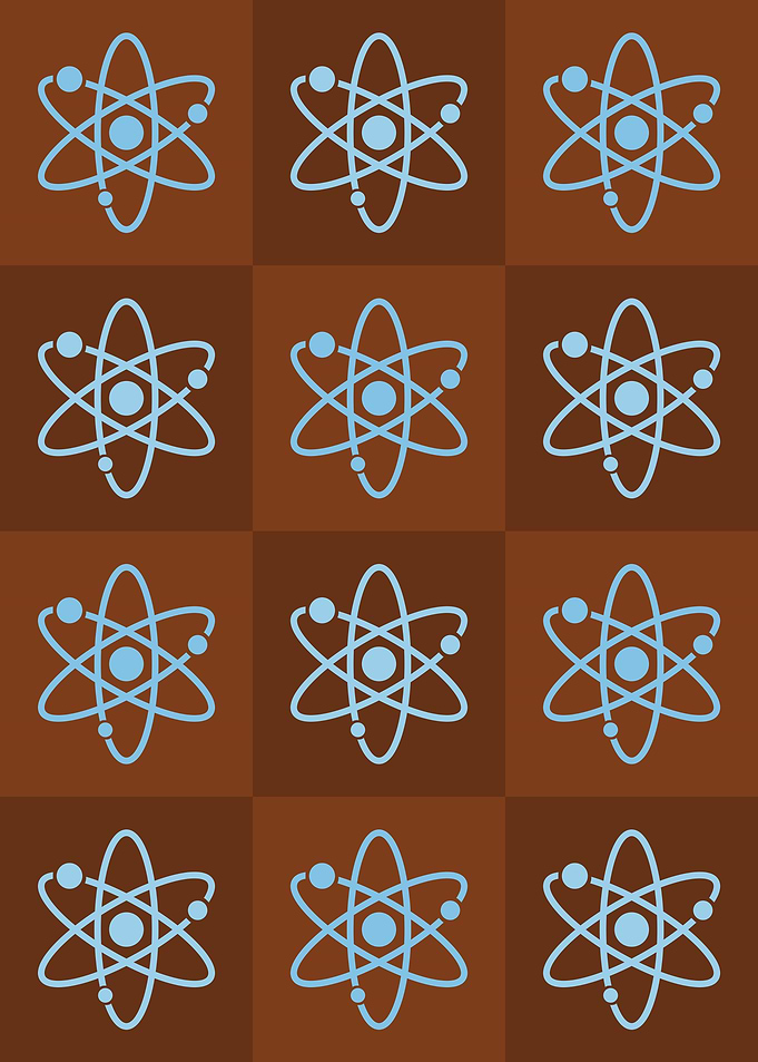 Atom Science Icons Pop Art