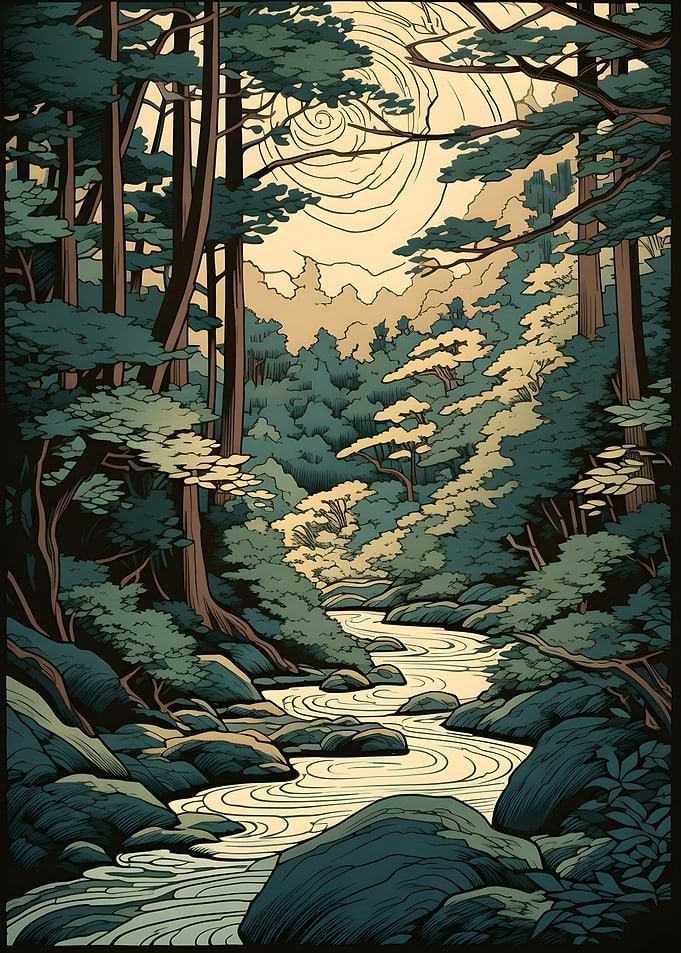 Forest River Ukiyo e