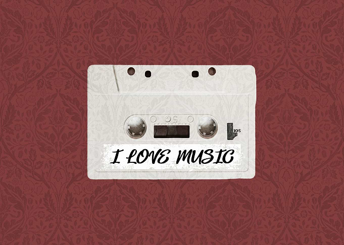 Vintage Music Cassette Art