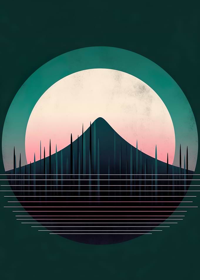 Abstract Circles Mountain