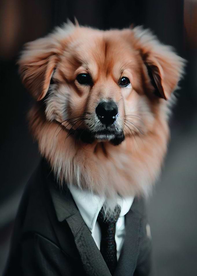 Dog in Suit