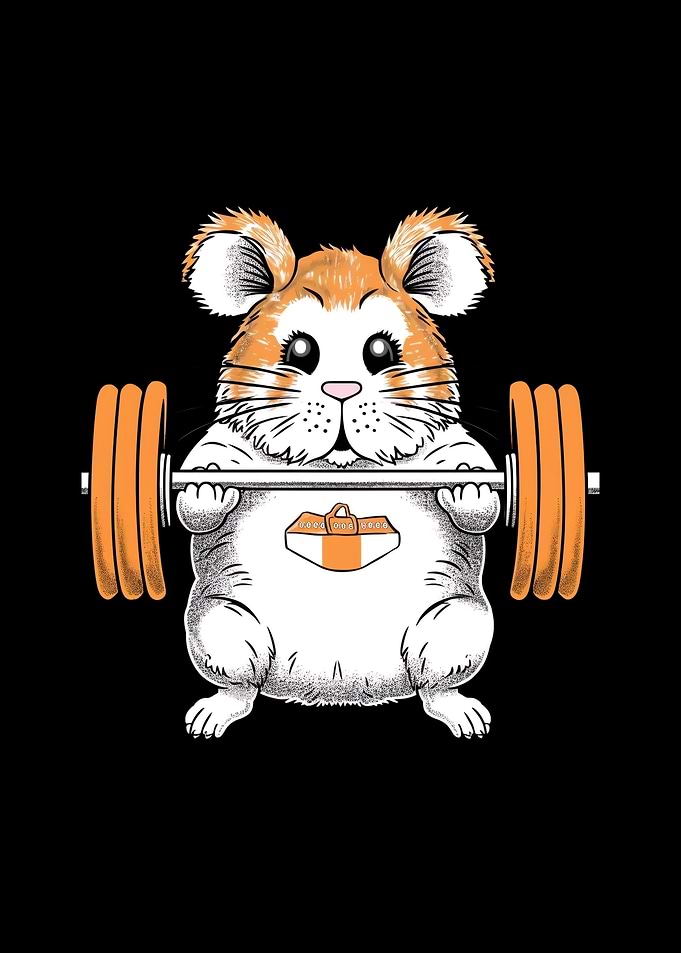 Hamster Lifting Weights