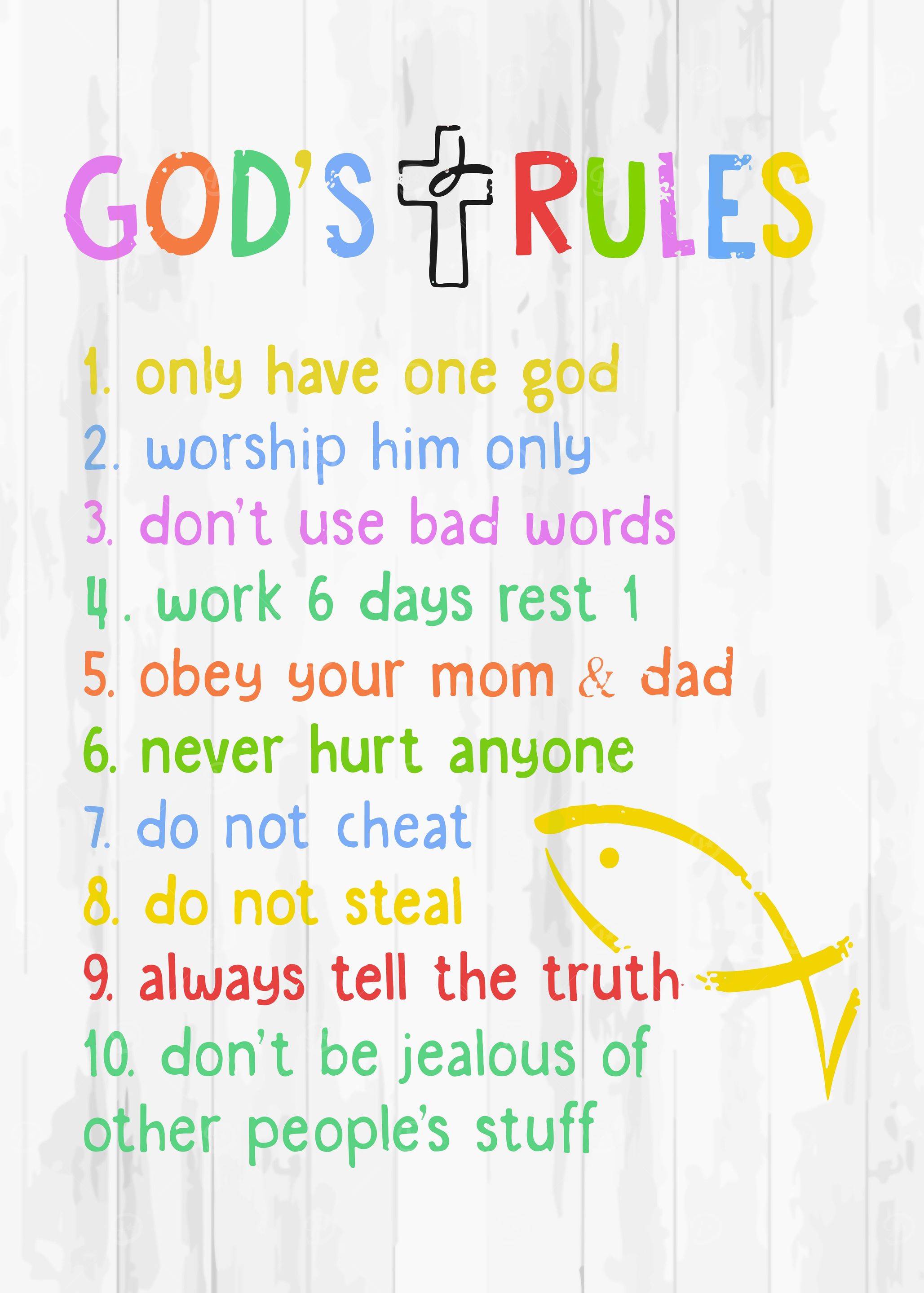 10 Rules Of God