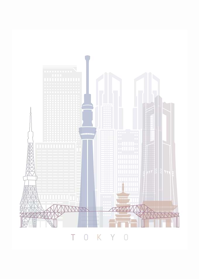TOKYO SKYLINE PASTEL