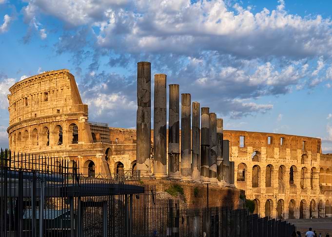 Colosseum At Sunset