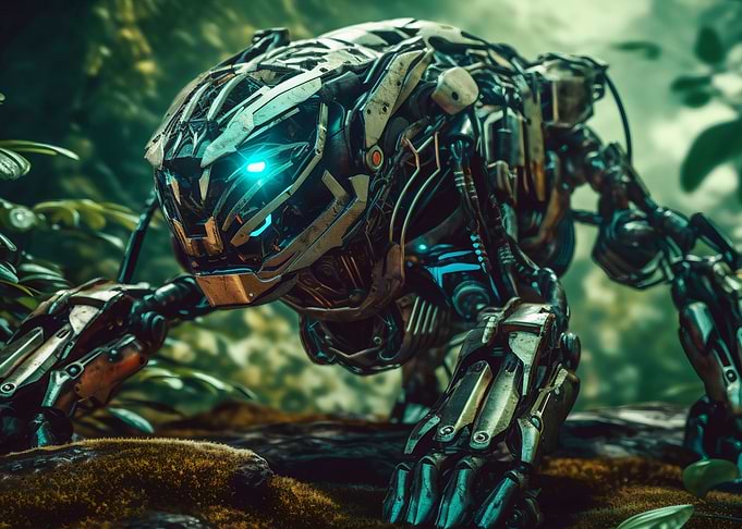 Black panther robot