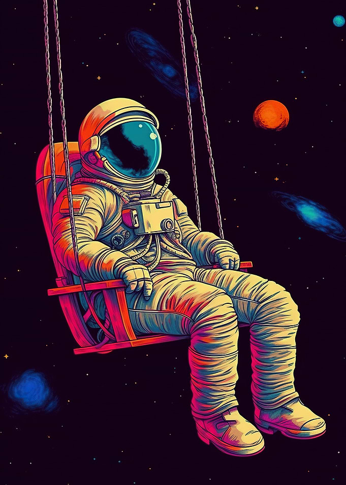 Astronaut Swing in Space