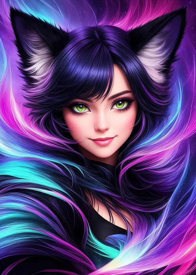 Charming Furry Anime Girl