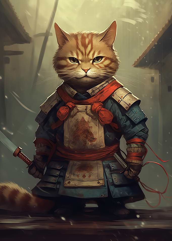 Samurai cat