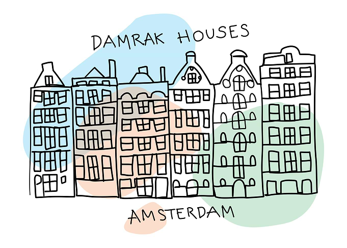 Damrak Houses Netherlands
