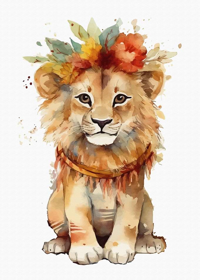Lion Animal painting