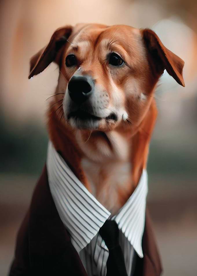 Dog in Suit