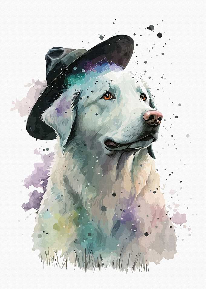 Dogs in watercolor style