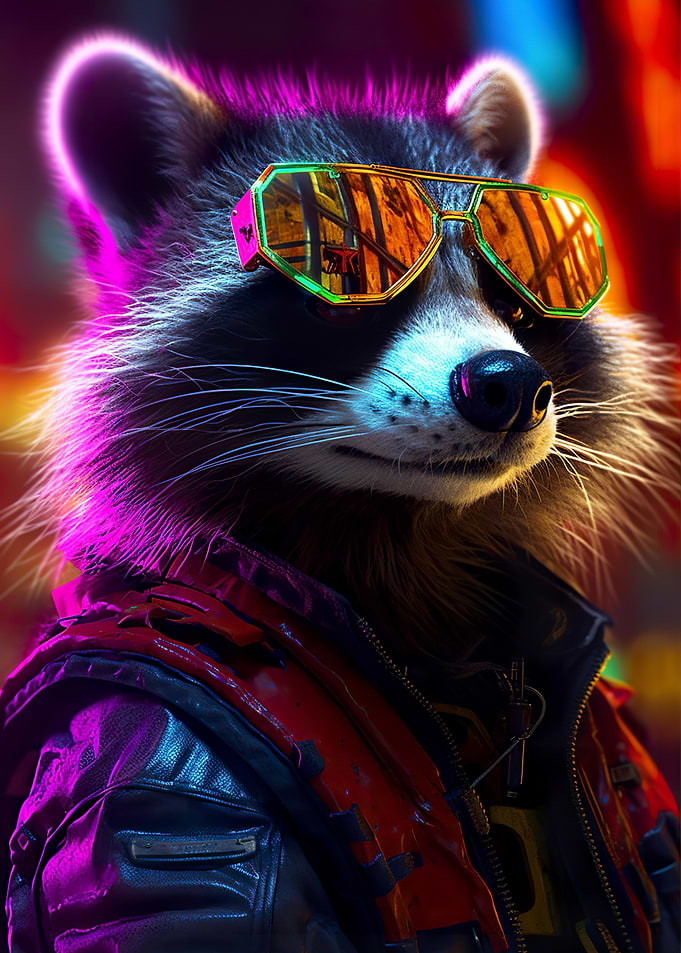 Cyberpunk Raccoon
