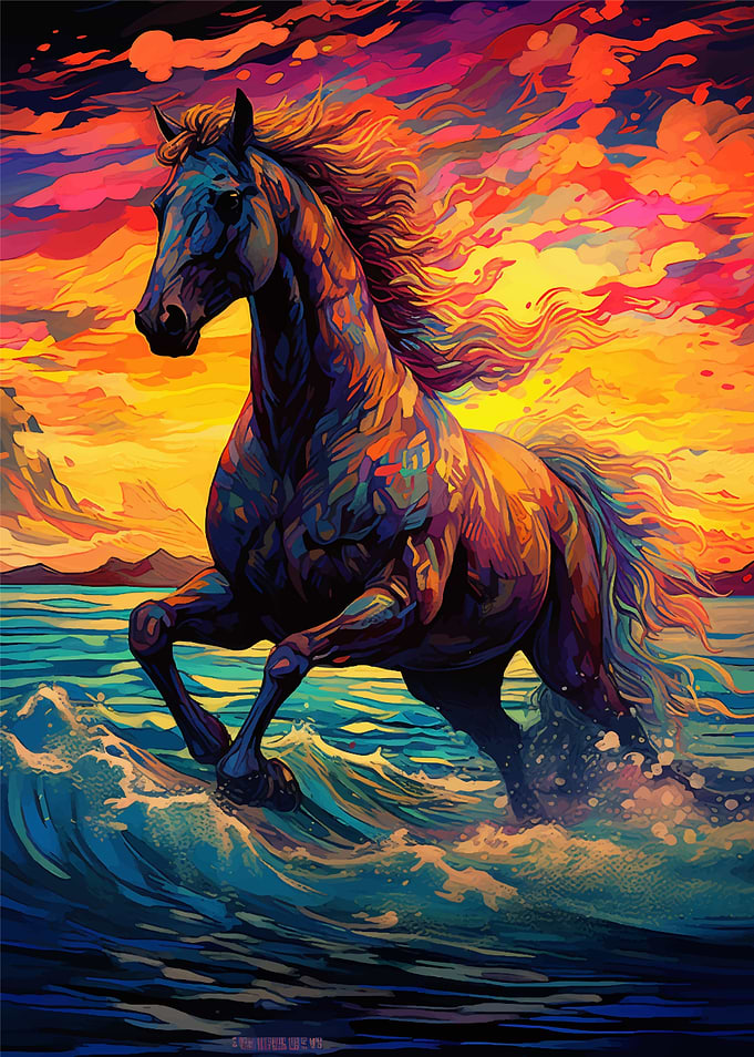 Horse Riding On Waves