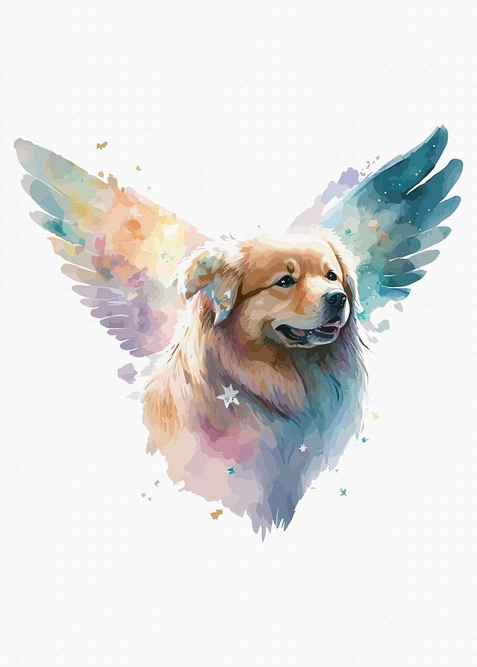 Dogs in watercolor style