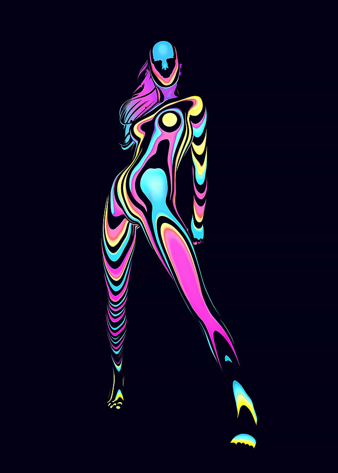 Sexy Neon Acid Girl