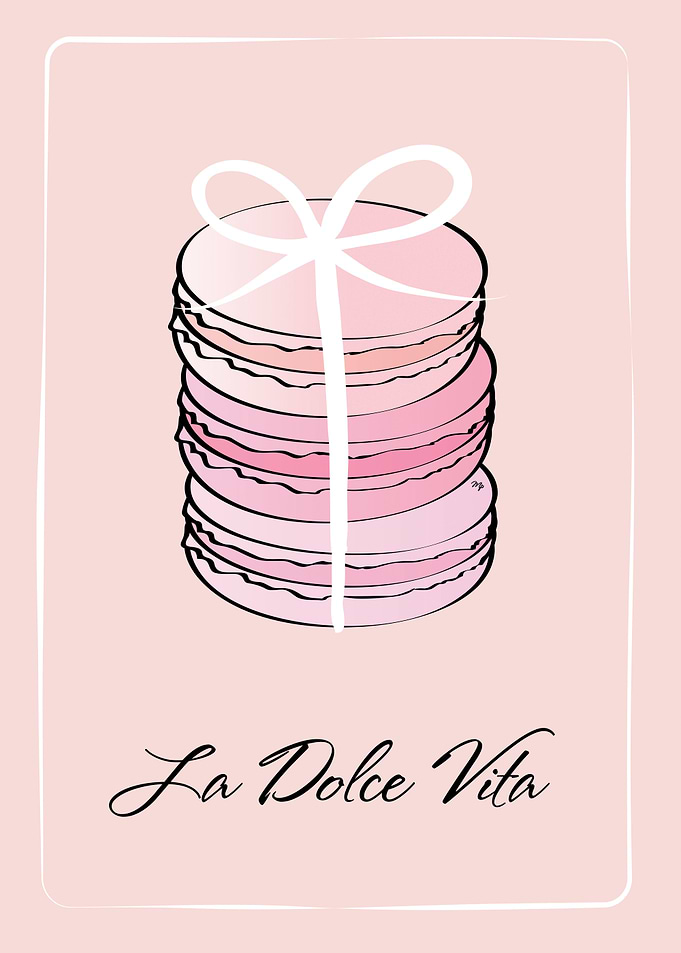 La Dolce Vita food poster