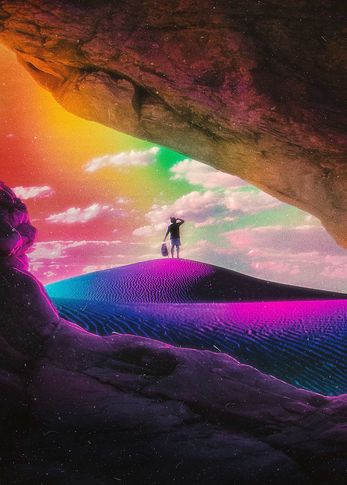 Man on Rainbow Hill