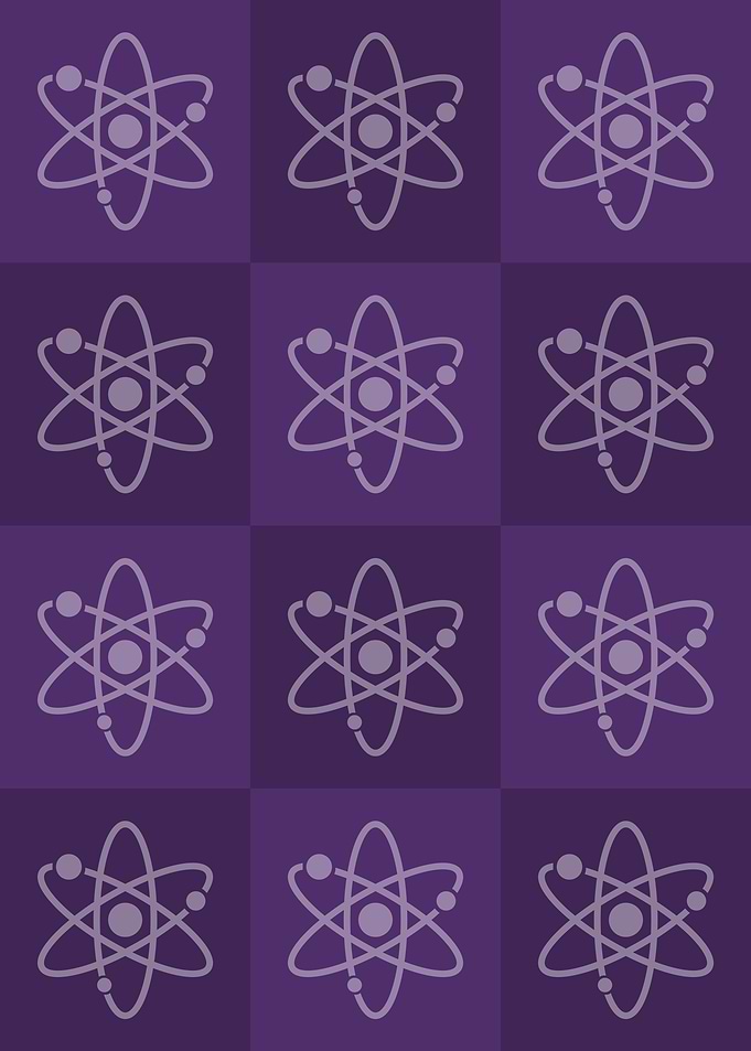 Atom Science Icons Pop Art