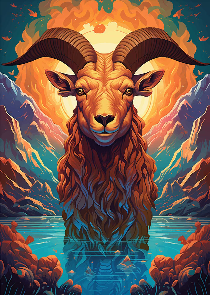 Goat Standing On Mountain