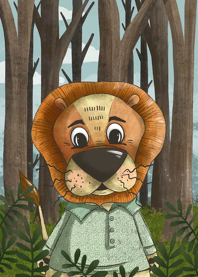 Cute Lion Roaming