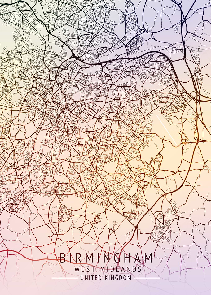 Birmingham UK CITY MAP