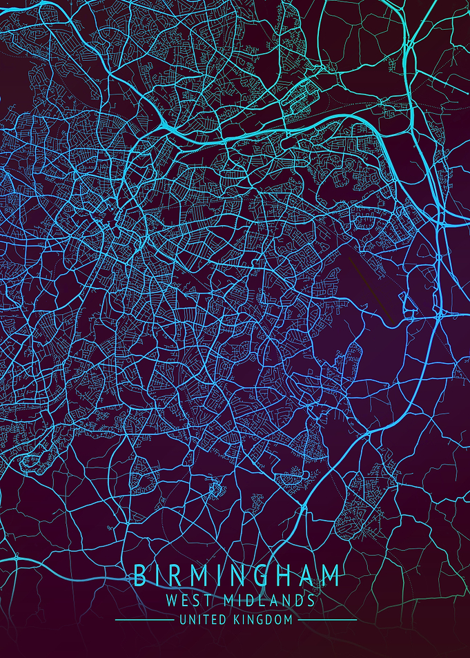 Birmingham UK CITY MAP