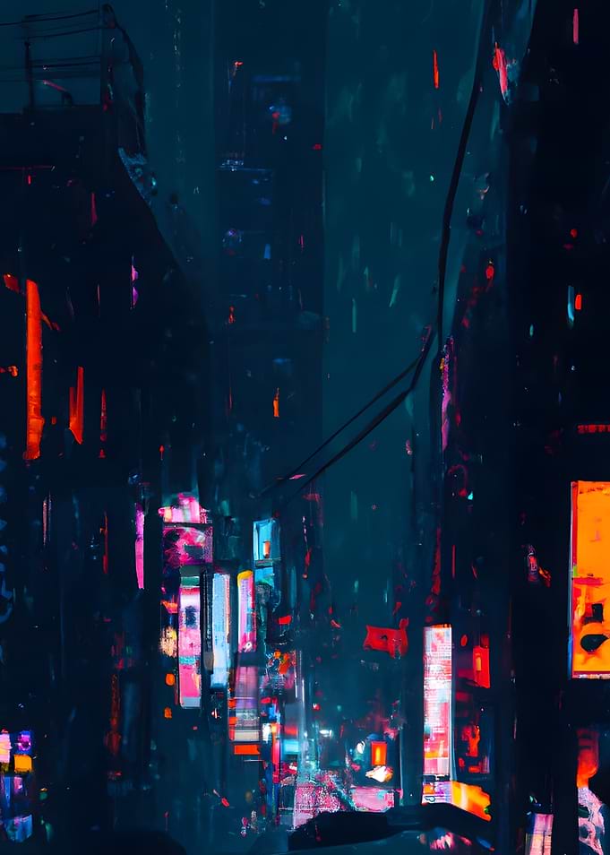 Cyberpunk City Center