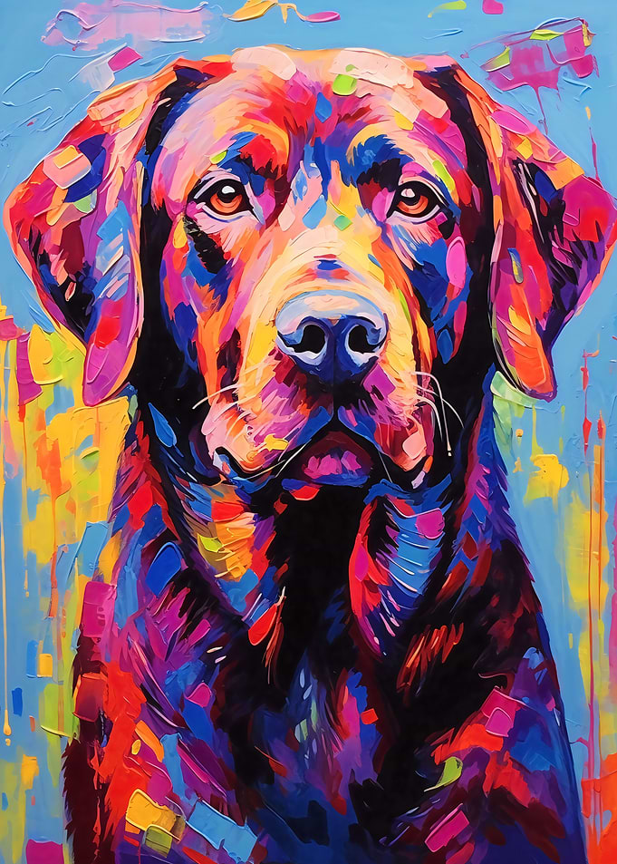 Black Labrador Abstract