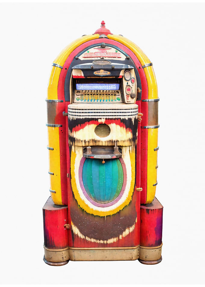 Jukebox cabinet piece retr