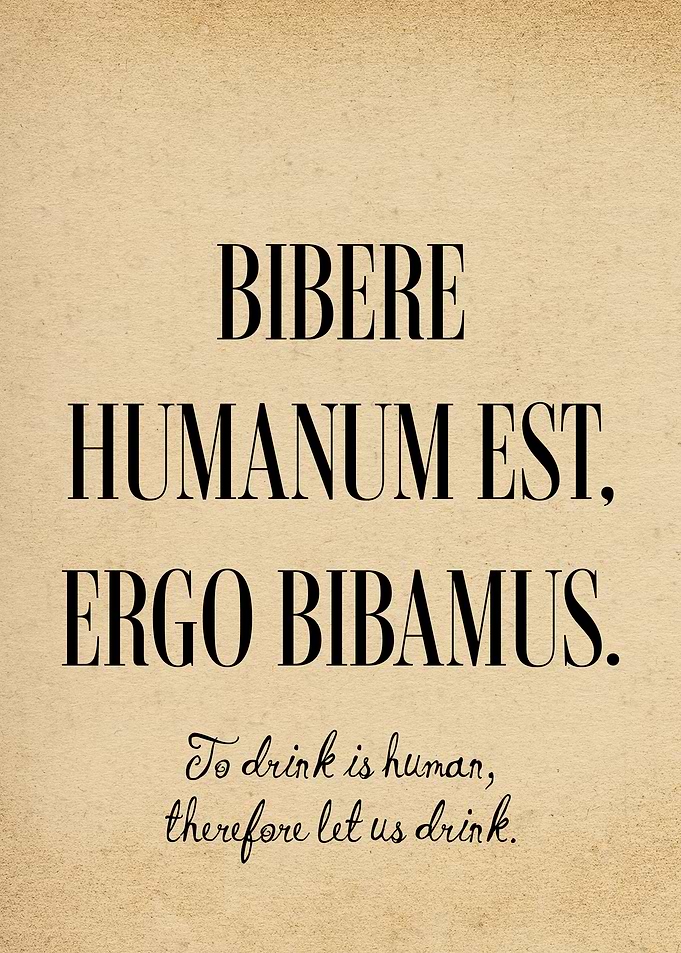 Latin Quote Let Us Drink