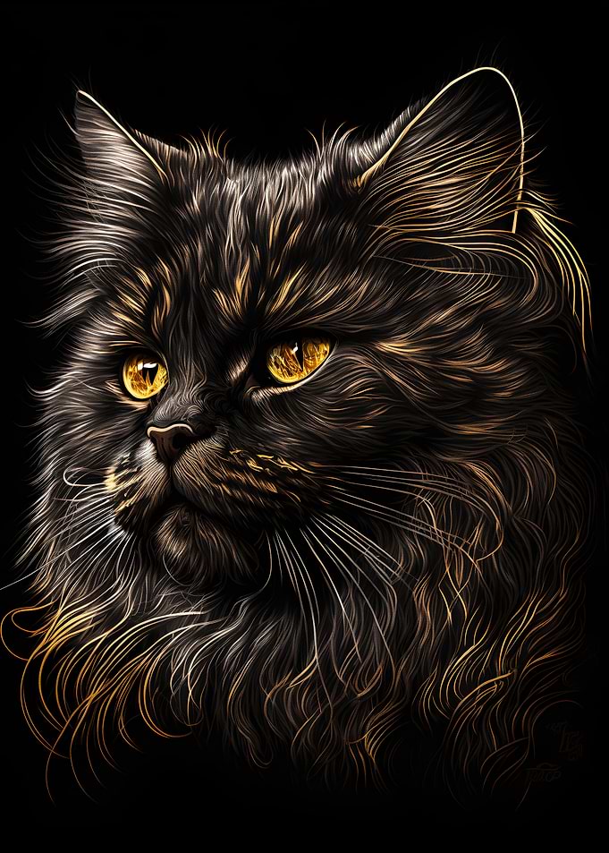 Cat Black gold