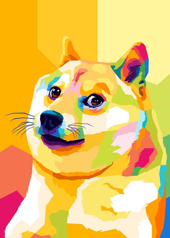 Shiba Meme Wpap Pop Art