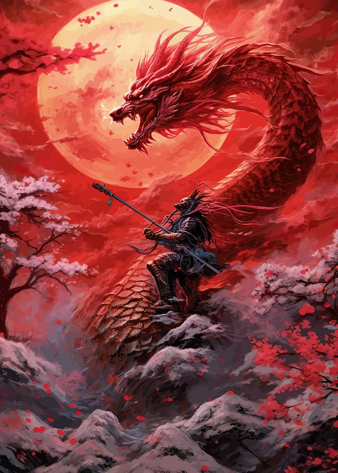 Dragon And Sakura Japanese