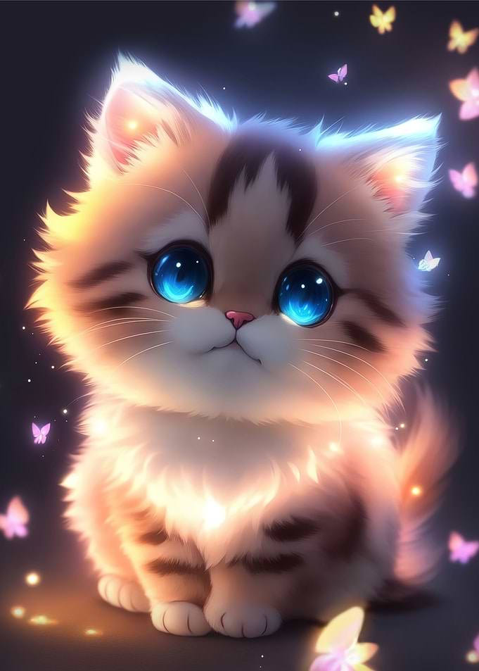 Cutes Fluffy Kitten Pet