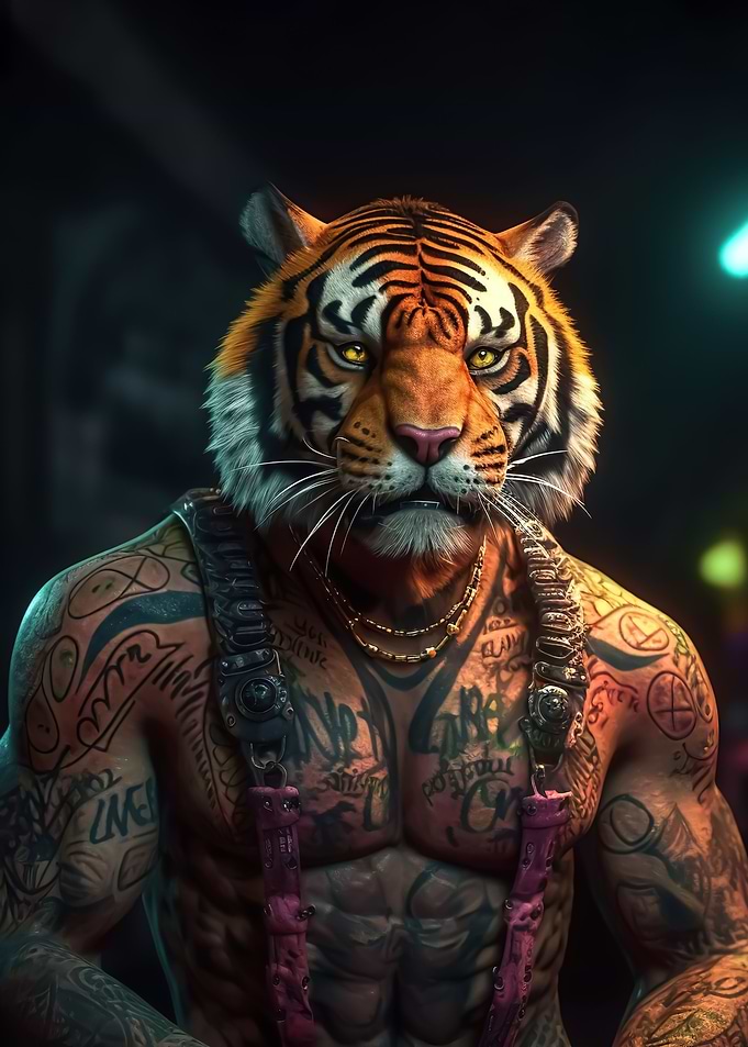 anthropomorphic tiger