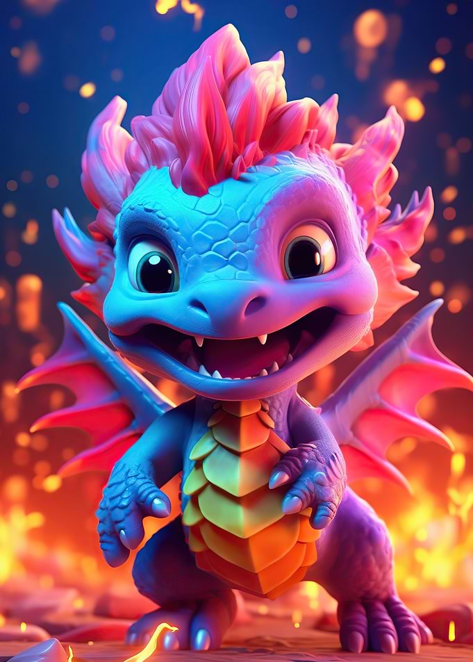 baby dragon neon