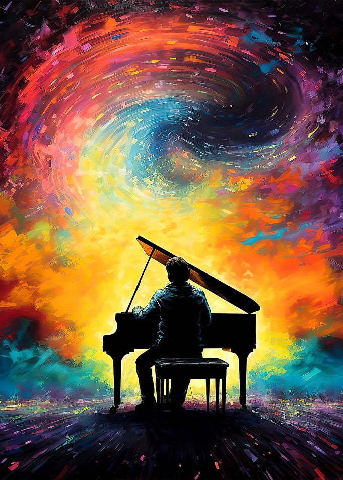 piano colorfull