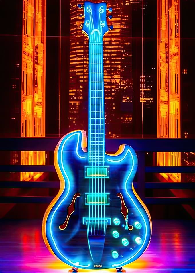 Neon Serenade Guitar