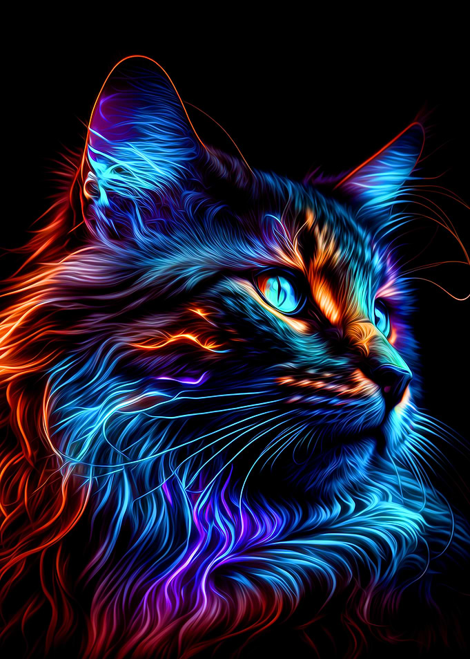 Neon Cat
