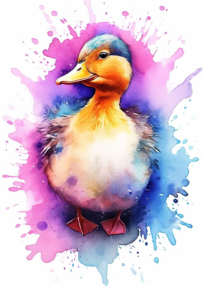 watercolor duck
