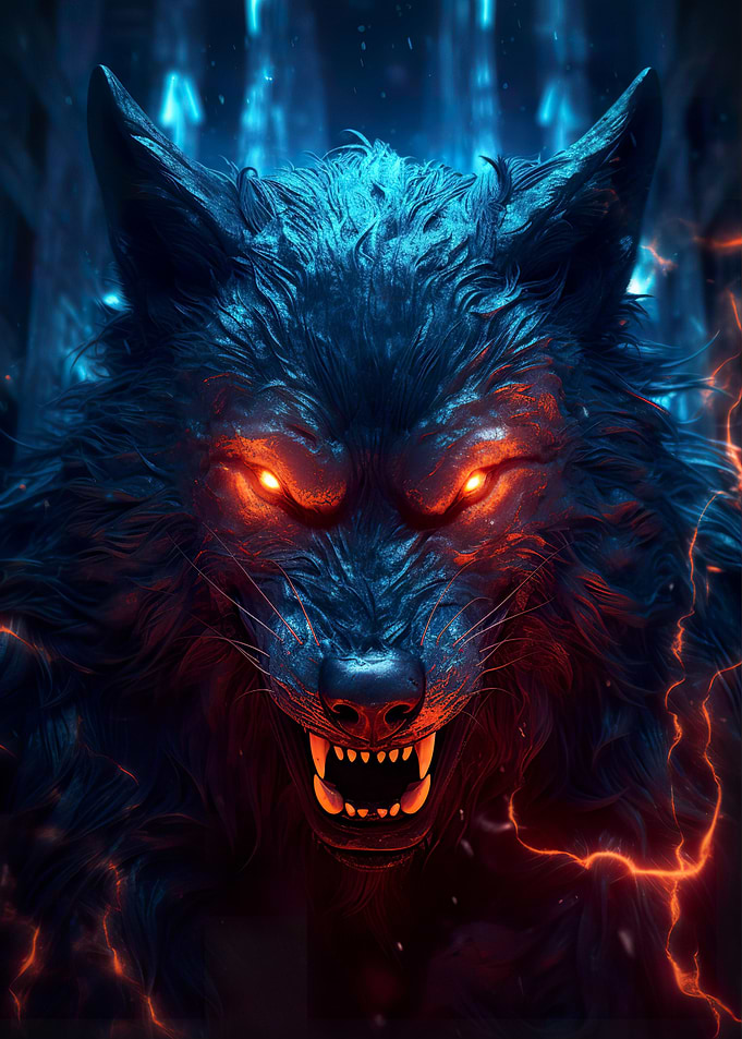 Dark Fantasy Wolf